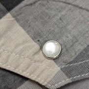 Chemise Levi's Western Carreaux Crème et Noir - Pressions Translucides - T.L