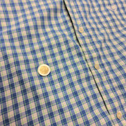 Chemise CHAPS bleue et verte à carreaux manches courtes taille XL #14e