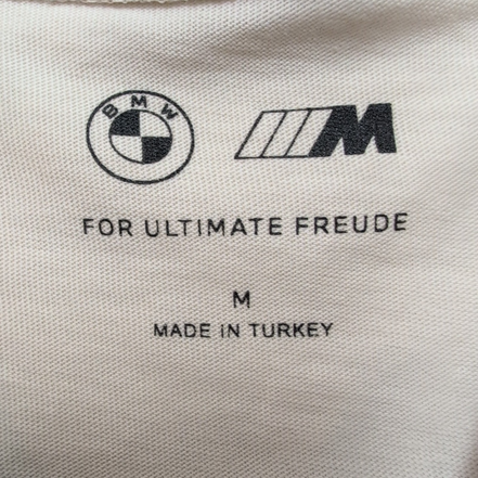 T-shirt BMW Motorsport Taille M Crème Poche Logo Gaufré Neuf Étiquette