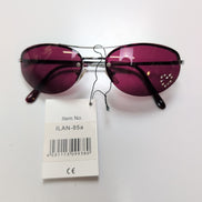Lunettes de soleil Y2K Ovales Métal Chrome Détail Cœur Strass