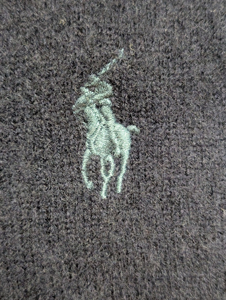 Pull Polo Ralph Lauren Bleu Marine - 100% Laine Mérinos Italienne - Taille M