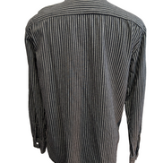 Chemise LEVI'S Relaxed Flanelle Épaisse Rayures Noir & Gris Manches Longues T.M
