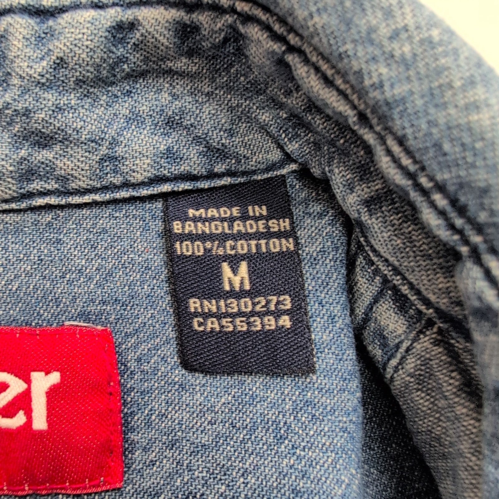 Wrangler chemise jean vintage bleu 2 poches à rabat taille M