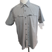 Chemise Wrangler Manche Courte Grise Unie Technique Taille L Deux Poches