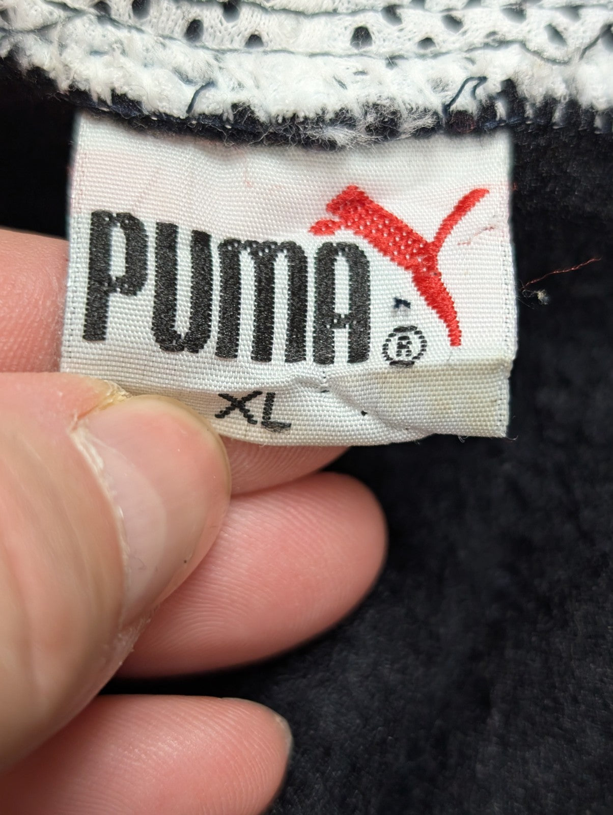 Veste Puma Hoodie Bleu Marine Made in USA Taille XL Épaisse Chaude Zippé Vintage