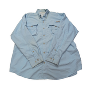 Chemise Columbia PFG bleu uni taille XXL #98e