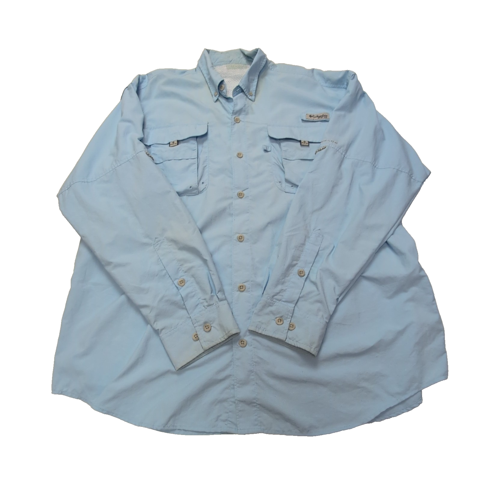 Chemise Columbia PFG bleu uni taille XXL #98e