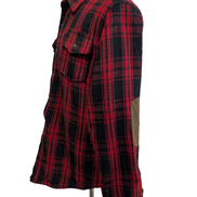 Surchemise Veste Flanelle Matelassée ROUGE AMERICAN RAG Coudières Taille L |265S