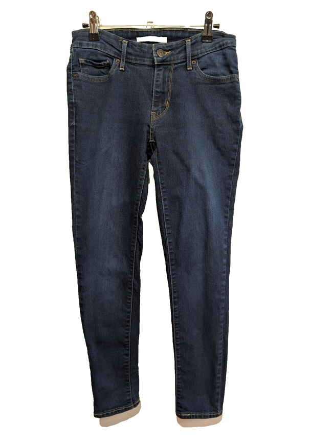 Jean Levi's 711 Femme Bleu Foncé Skinny Ultra Stretch W26 L28 Intemporel