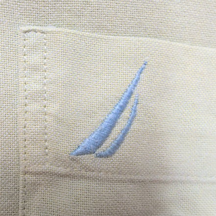 Chemise Nautica Oxford XXL Vert Pastel 100% Coton Logo Brodé Bleu Ciel