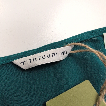 Haut TATUUM Femme 40 Vert Émeraude Col Ouvert Manches Courtes Neuf Étiquette