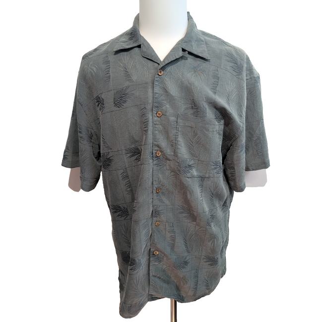 Chemise Hawaïenne JOS A Bank Modal Polyester Vert Feuillage L