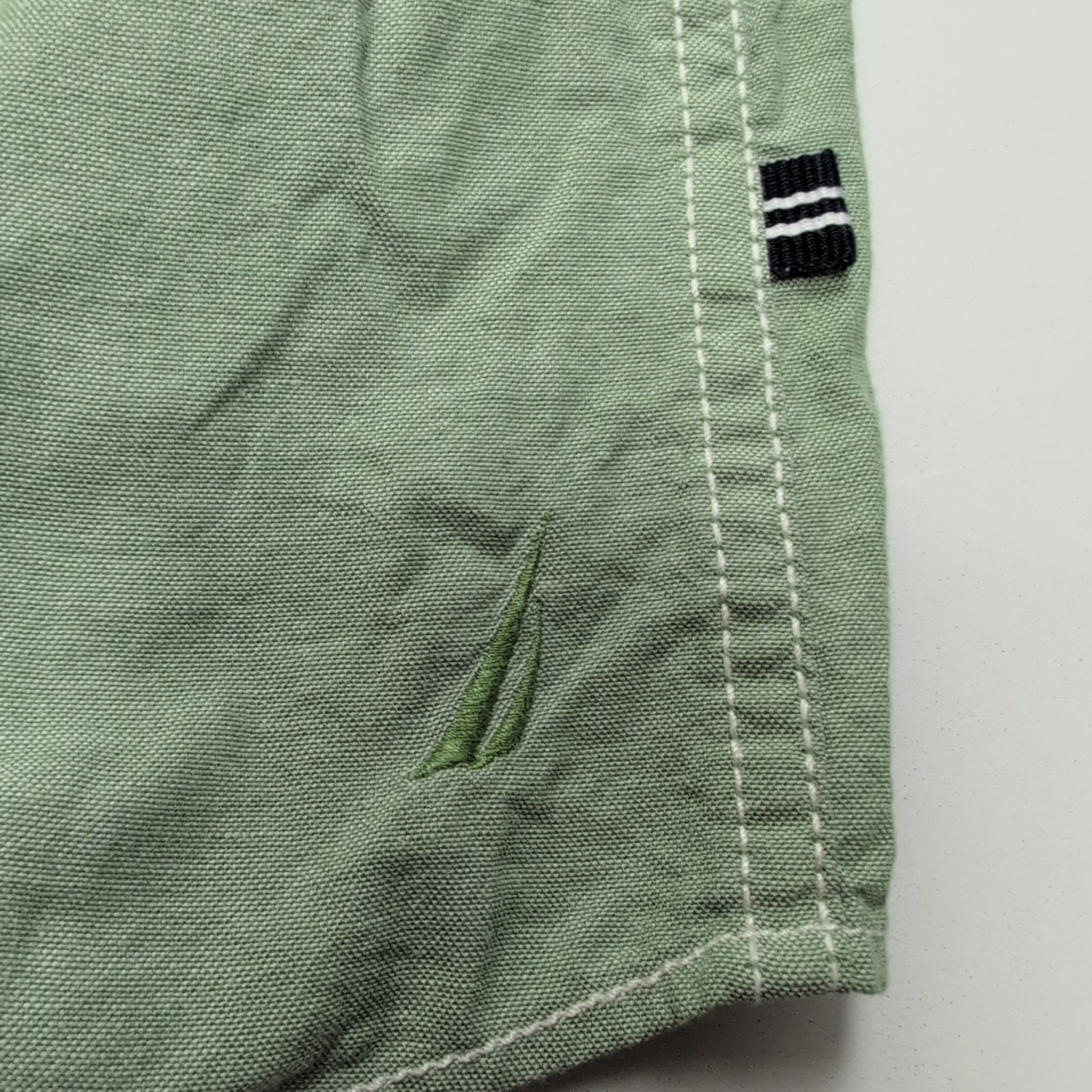 Chemise Nautica XXL Vert Pâle Workwear Poche Stylo Manches longues
