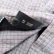 Chemise Nautica Hong Kong M vert violet carreaux 55 % coton / 45 % Tencel