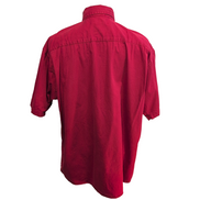 Chemise Wrangler Manches Courtes Rouge à Poches Taille XL