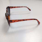 Lunettes de soleil Bar-On® Femmes Marron Effet Bois Liseré Doré Y2K
