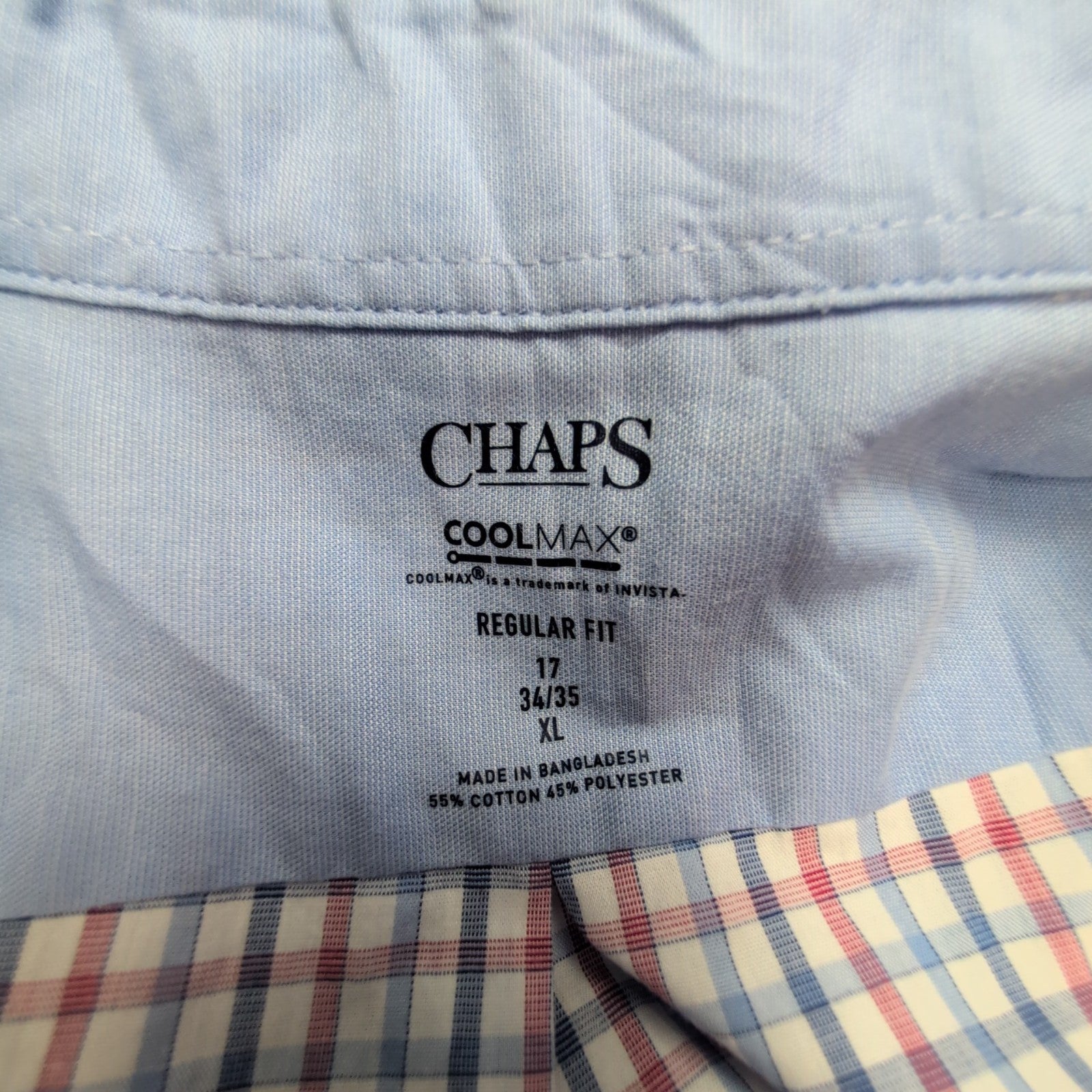 Chemise Chaps bleu blanc rouge à carreaux taille XL #45e