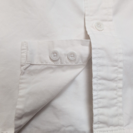 Chemise Harley-Davidson L Blanche 2 Poches Logo Brodé 100% Coton