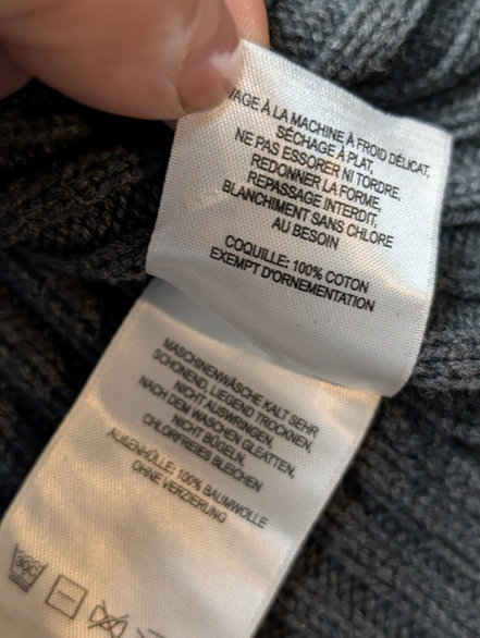 Pull Columbia vintage modèle XCO gris à rayures côtelées homme taille M