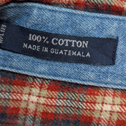 🔥 CHEMISE FLANELLE CHAPS RALPH LAUREN S (P) CARREAUX BLEU ROUGE TBE