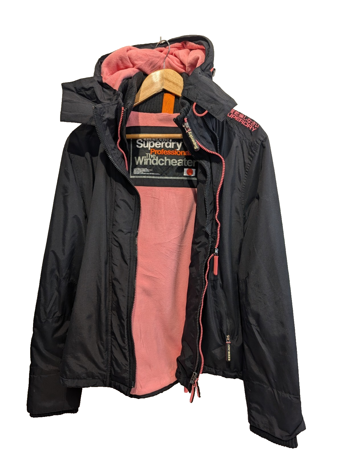 Blouson veste zippée à capuche Superdry femme Artic noire taille XL 14b