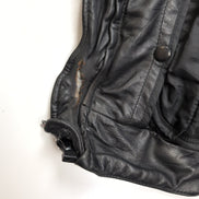 🏍️ FIRSTGEAR HEIN GERICKE Blouson Cuir Noir MOTO Biker Zippé TALL L/XL |42c