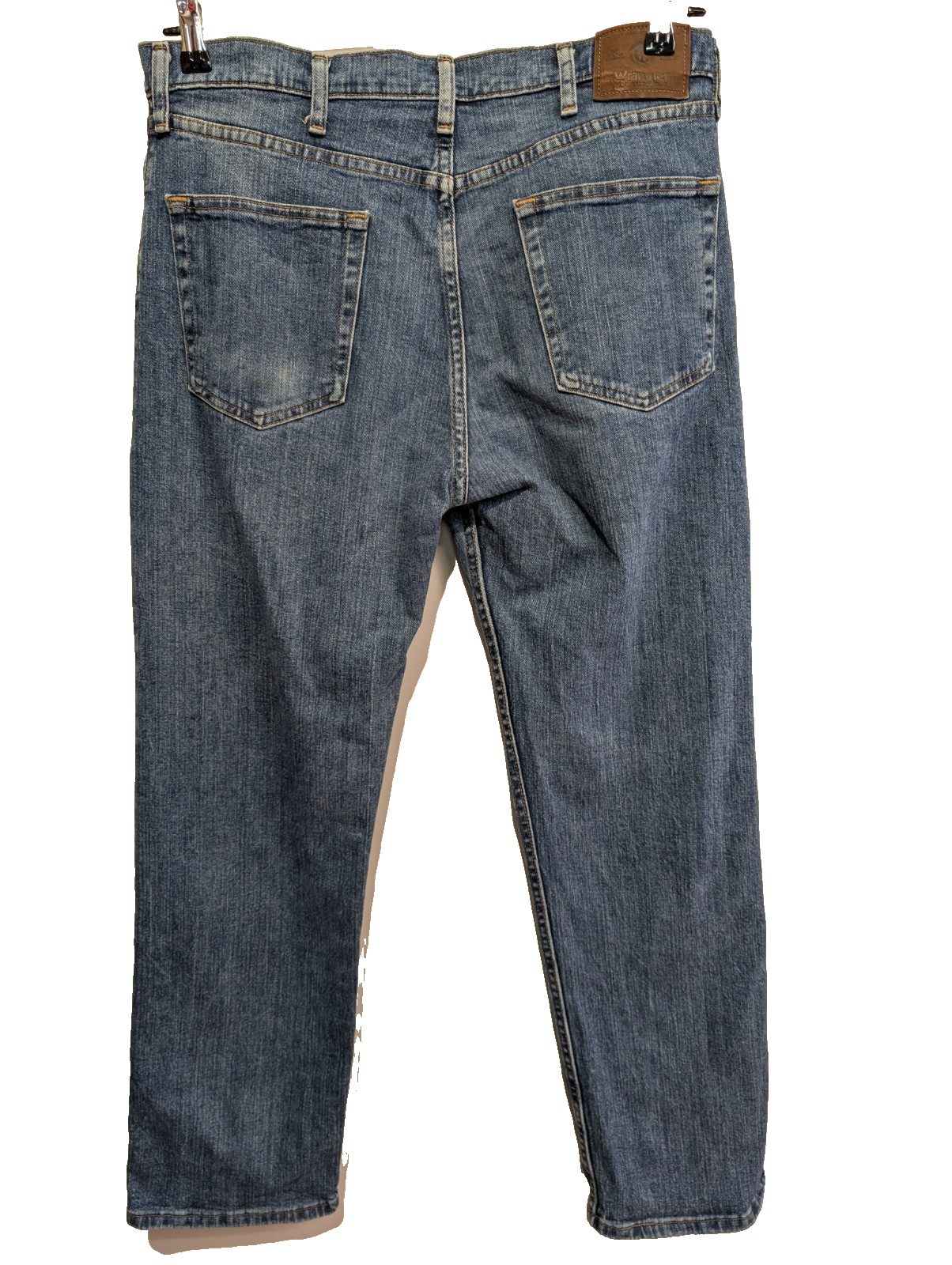 Jean Wrangler Homme Vintage Bleu W35 L29 Denim Épais Stretch Robuste Confort