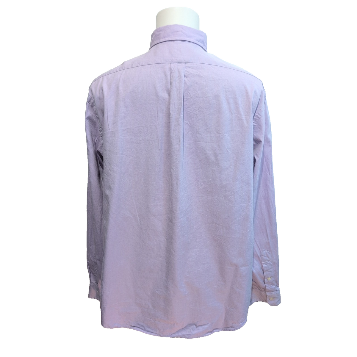 Chemise Ralph Lauren XL Lilas 100% Coton Logo Vert Clair manches longues