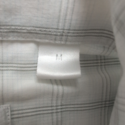 Chemise YVES SAINT LAURENT M Blanche Carreaux Gris 100% Coton Manches Courtes