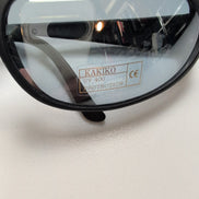 Lunettes de soleil Kakiko Y2K branche large noir mat miroir 🌪️