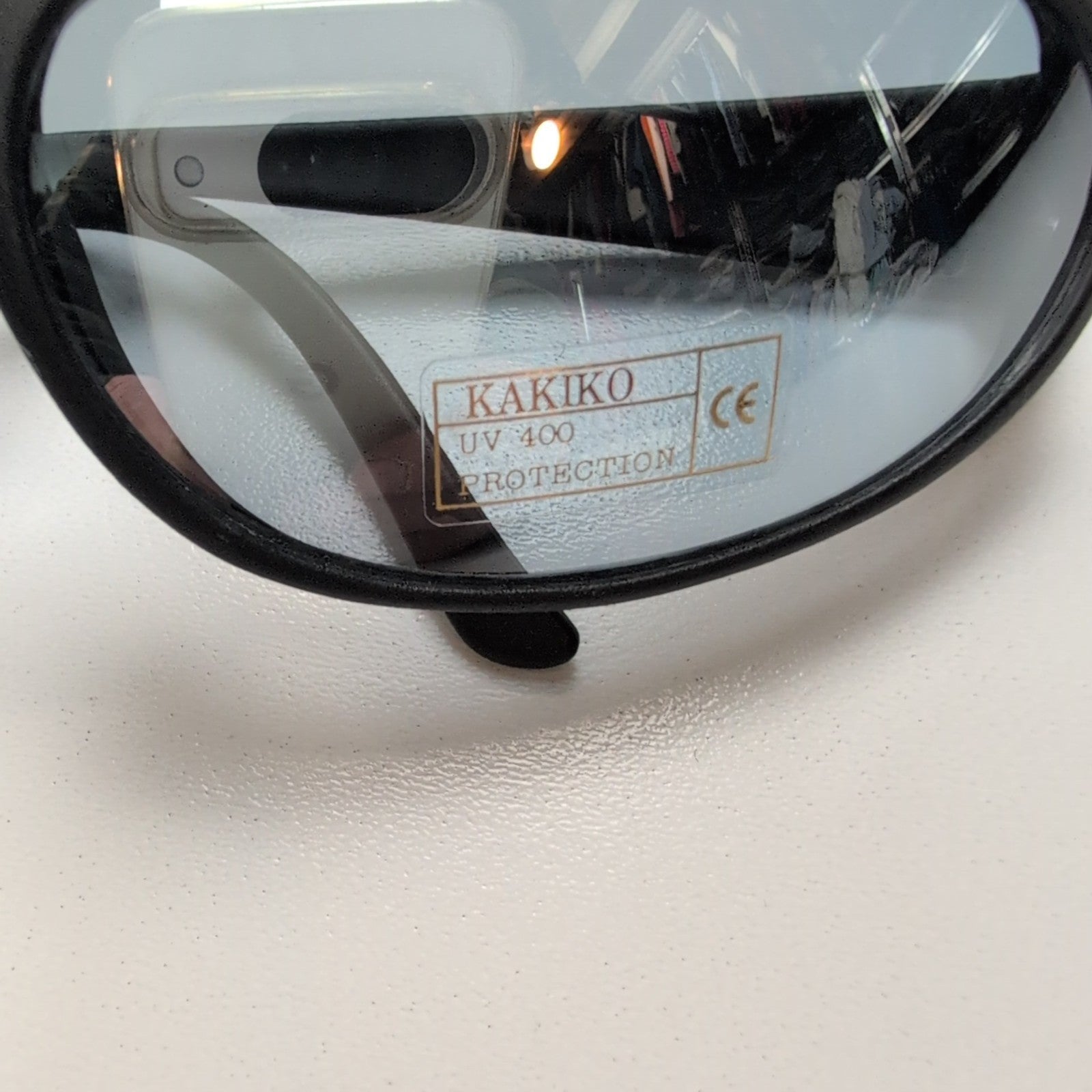 Lunettes de soleil Kakiko Y2K branche large noir mat miroir 🌪️