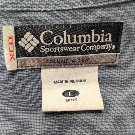 Chemise Columbia GRT XL Bleu Marine Safeguard Manches Courtes Poche Douce
