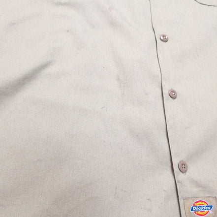 Chemise Dickies XL Kaki Clair 2 Poches Manches Courtes Workwear