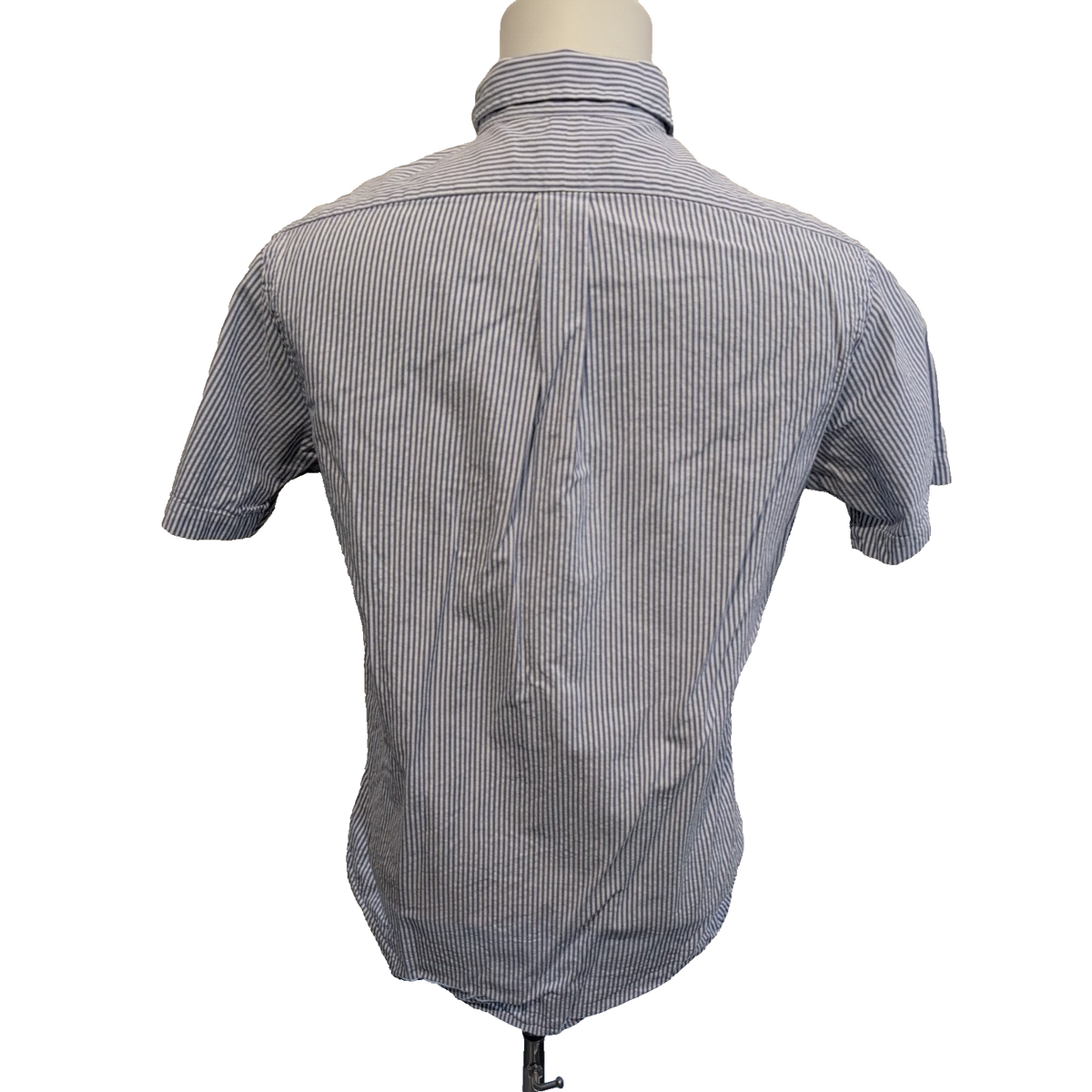 Chemise Ralph Lauren S Bleue Rayures Logo Bleu Manches Courtes