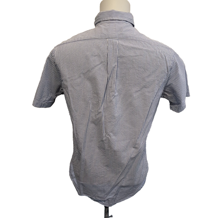 Chemise Ralph Lauren S Bleue Rayures Logo Bleu Manches Courtes