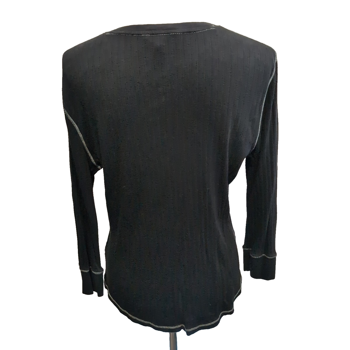 Pull Lauren Ralph Lauren Noir Femme L Maille Fine Coton Col Lacé