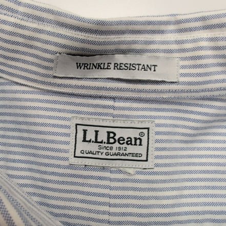 Chemise L.L. Bean bleue à rayures manches longues taille XL