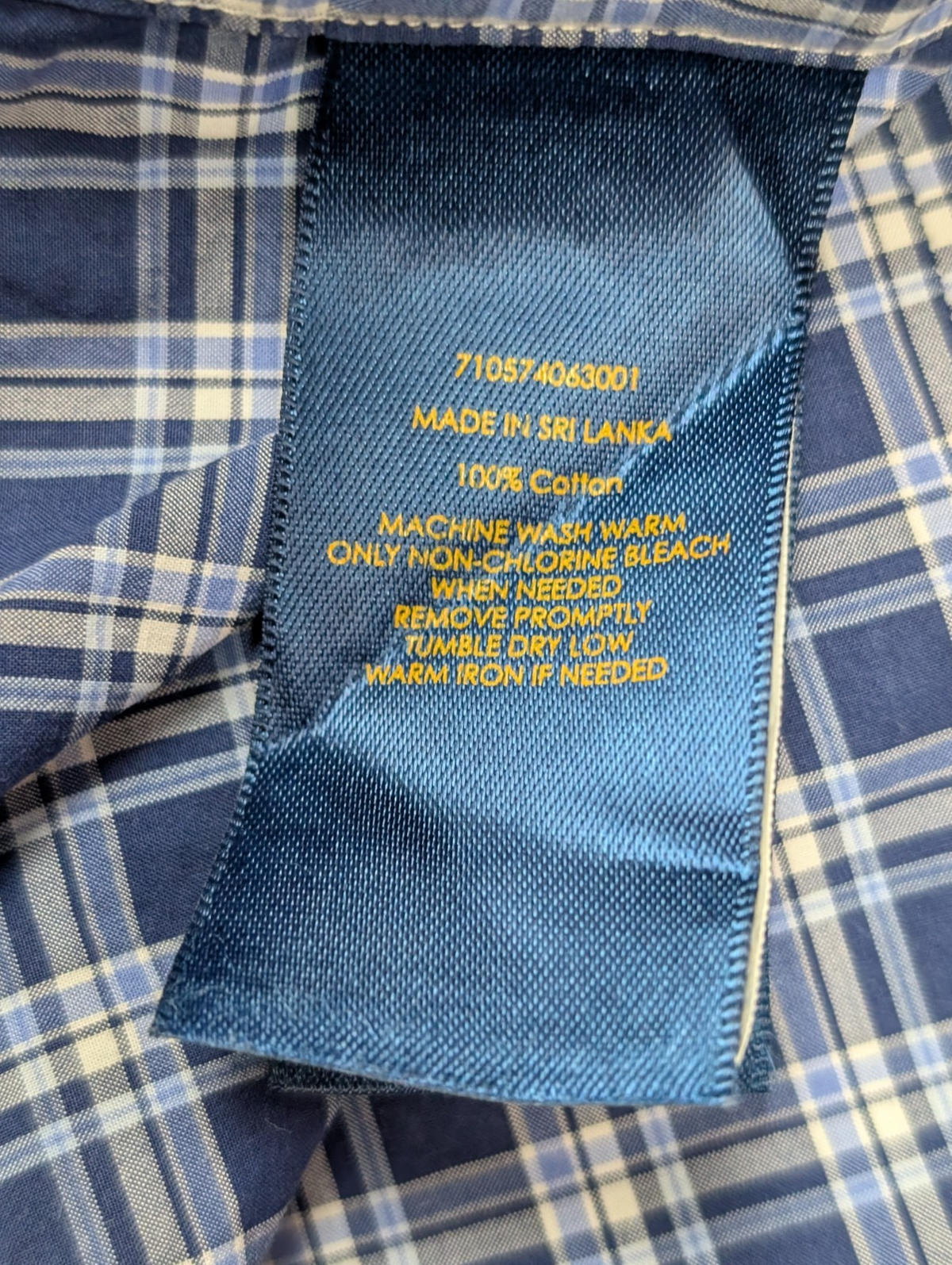 Chemise Polo Ralph Lauren Shirt M Carreaux Bleu Blanc Button Down Logo Marine