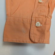 Chemise Polo Ralph Lauren Shirt XL Corail Orange Button Down Logo Bleu Ciel