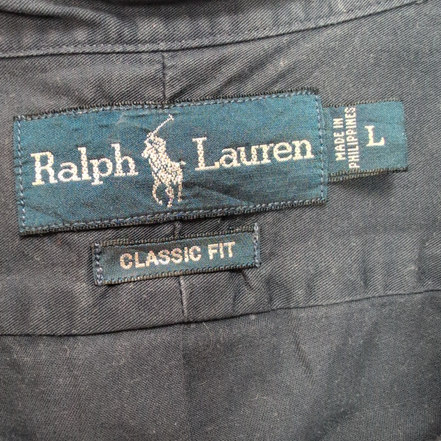 Chemise Ralph Lauren L Bleu Marine Classic Fit Logo Rouge Button Down Shirt