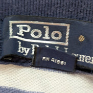 Polo manches courtes Polo Ralph Lauren L bleu marine blanc rayures coton