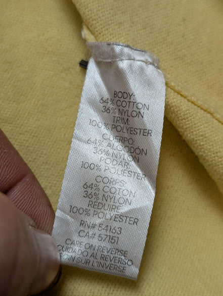 Pull Calvin Klein Jaune Col Roulé à Cordon & Poches - Taille L/XL