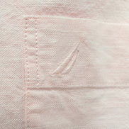 Chemise Nautica L Rose Pâle Made in Mauritius 100% Coton Logo Brodé