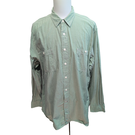Chemise Nautica XXL Vert Pâle Workwear Poche Stylo Manches longues