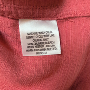Chemise Tasso Elba Soie Lin Rouge Pâle Manches Courtes Taille L
