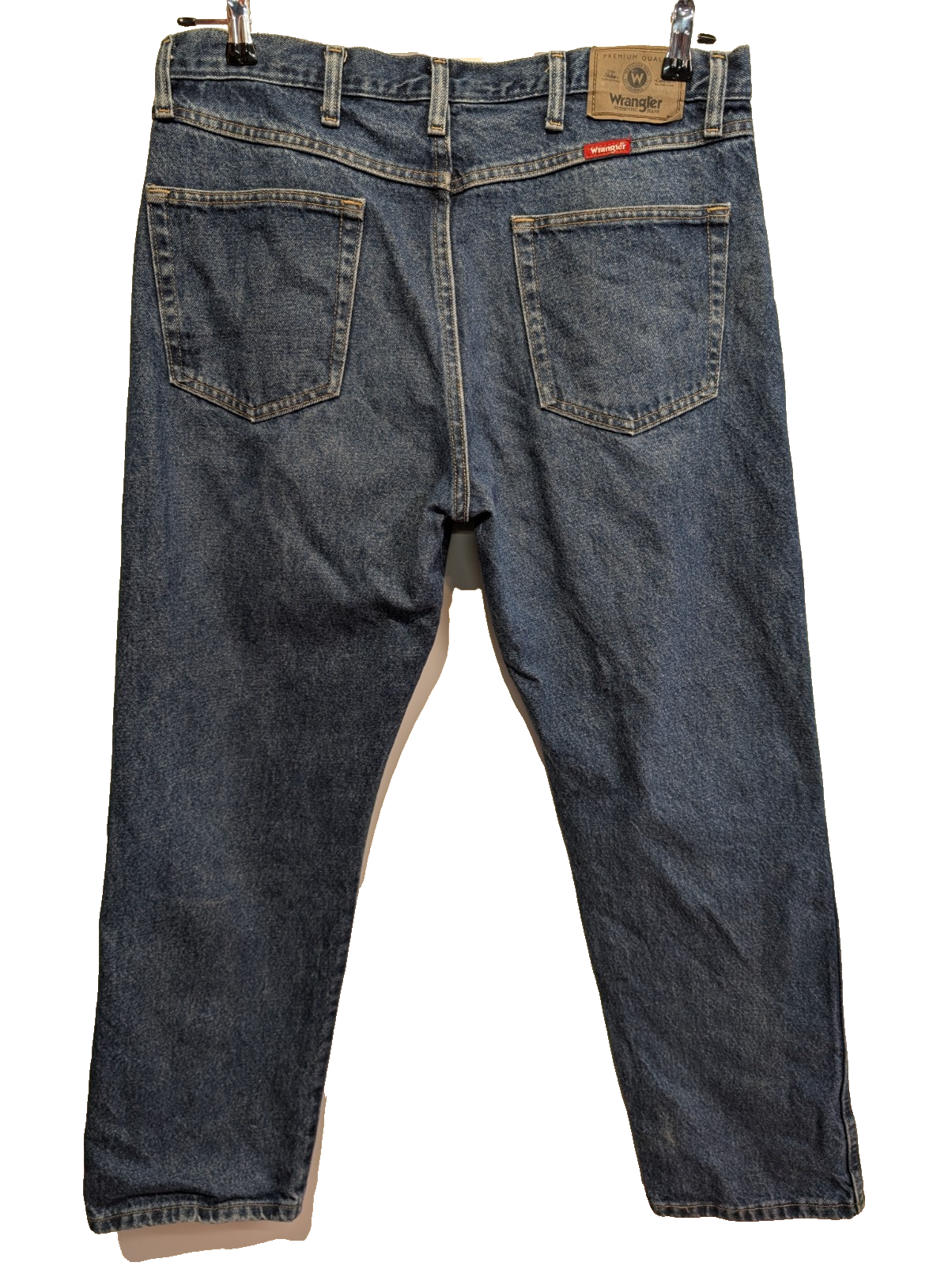 Jean Wrangler Homme Vintage Bleu W36 L30 Denim Épais Robuste Travail Pantalon