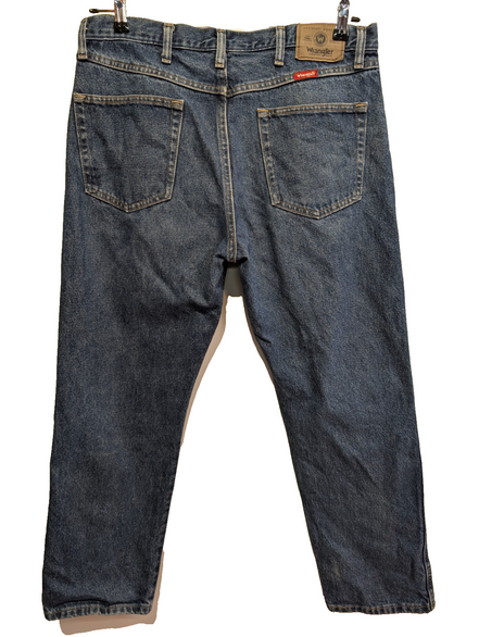 Jean Wrangler Homme Vintage Bleu W36 L30 Denim Épais Robuste Travail Pantalon