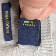 Pull POLO RALPH LAUREN Homme XXL (TTG) Gris Col V Logo Marine Cotton