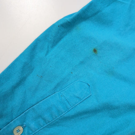 Chemise Lacoste 42 XL Bleu Ciel Uni 100% Coton Logo manches longues