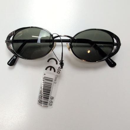 Lunettes de soleil Y2K Ovales Métal Brossé Chiffres Romains Branches Fines